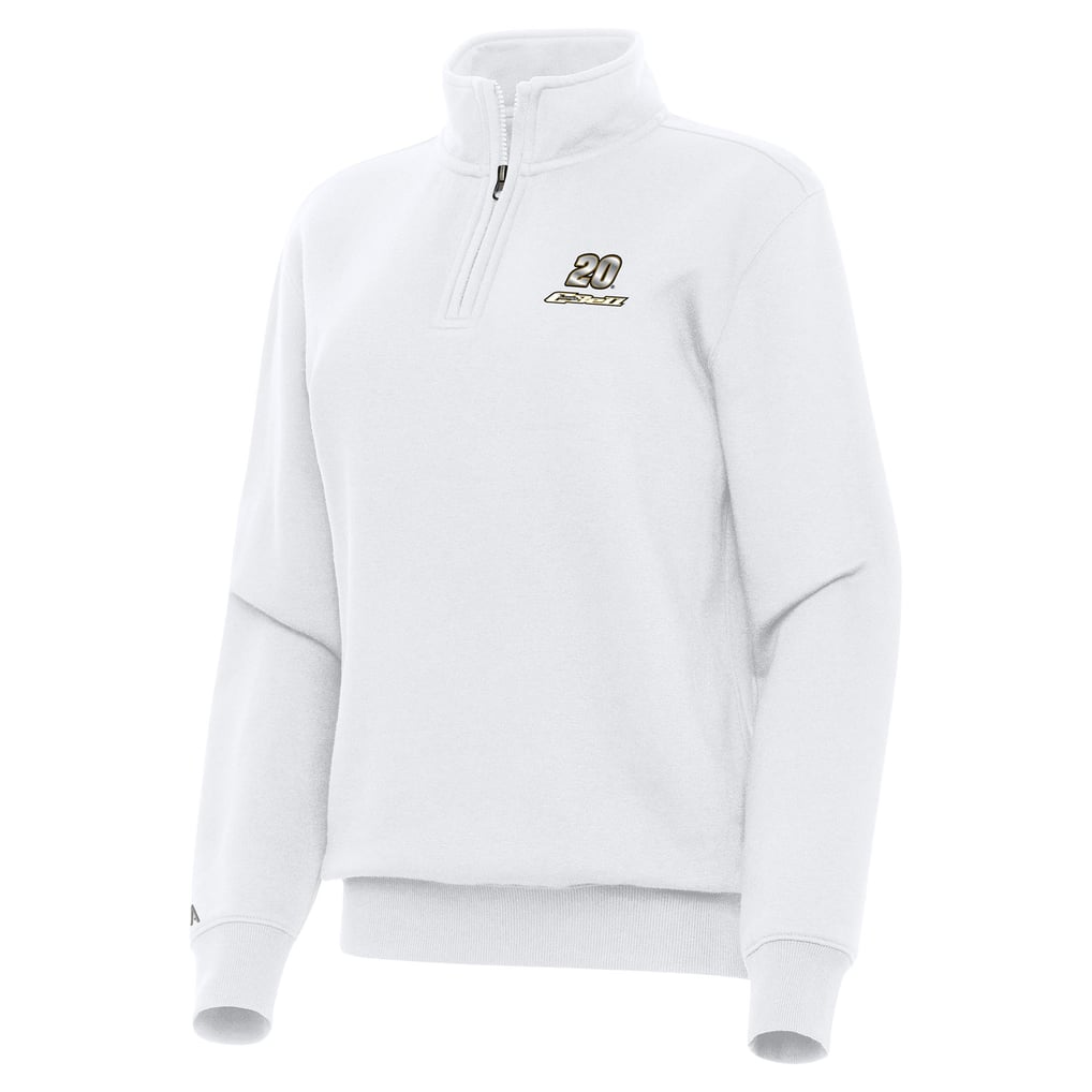  Christopher Bell Antigua Women's Victory Quarter-Zip Sweatshirt - White